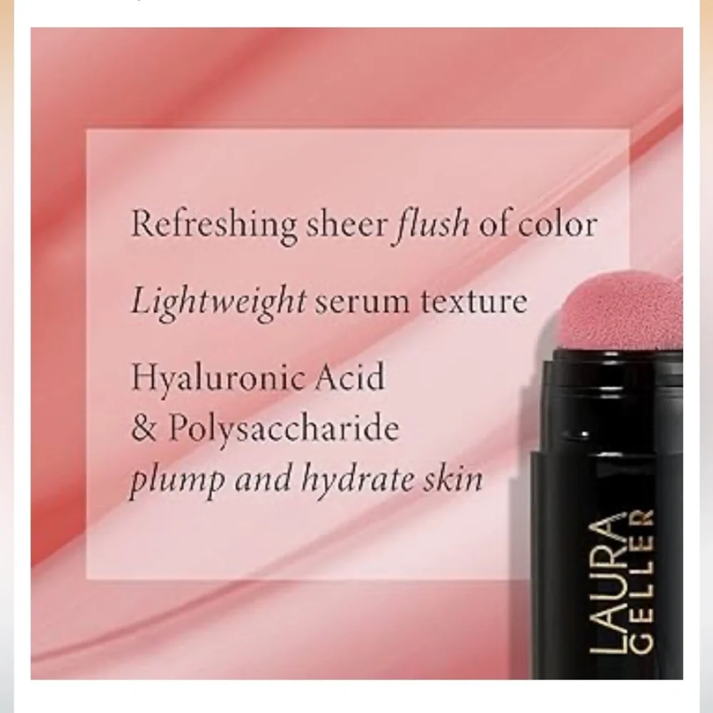 Laura Geller Cheek Tint in refreshing, rose shade, extra applicator